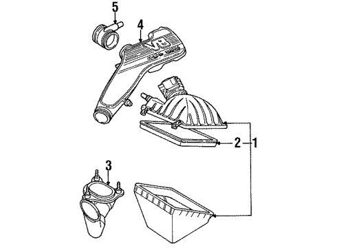 1995 Mercury Cougar Air Intake Diagram 2 - Thumbnail