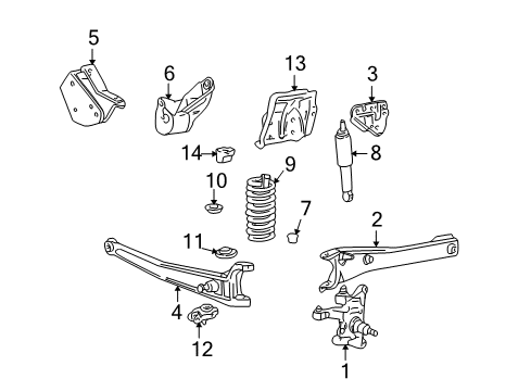 2000 Ford Excursion Seat - Spring Diagram for F81Z-5A307-AA