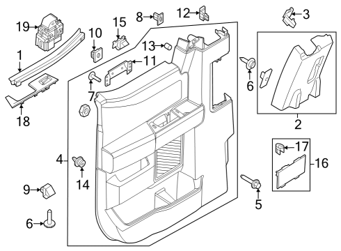 2024 Ford F-250 Super Duty MOULDING Diagram for FL3Z-1825504-AG