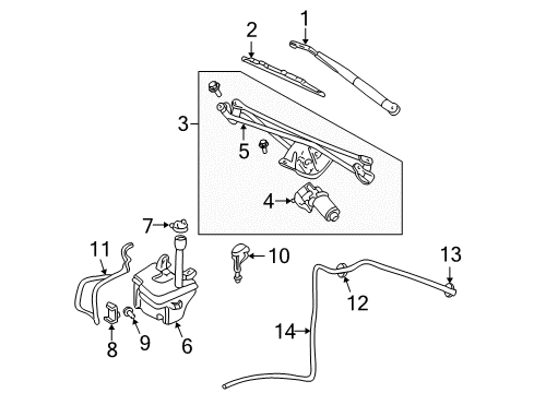 2004 Ford Explorer Reservoir - Windshield Washer Diagram for 5L2Z-17618-CA