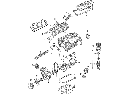 1995 Ford Windstar Belts & Pulleys Diagram