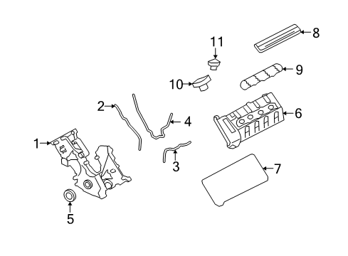 2012 Ford Mustang Valve & Timing Covers Diagram