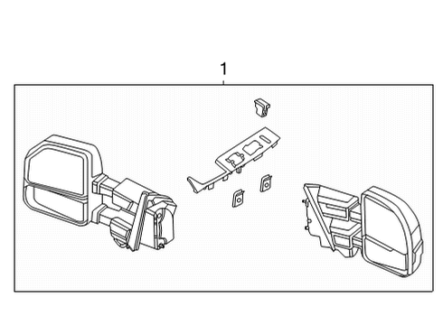 2023 Ford F-150 KIT - REAR VIEW OUTER MIRROR Diagram for ML3Z-17696-DA