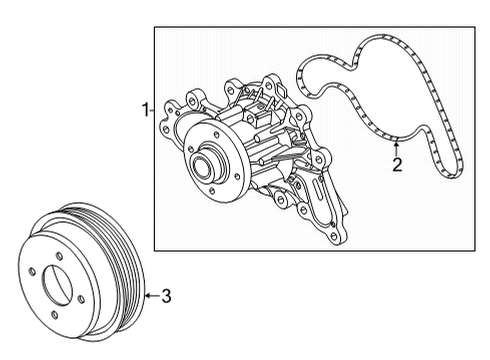 2022 Ford E-350 Super Duty Water Pump Diagram