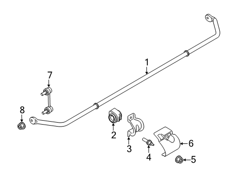 2018 Ford Focus Suspension Components, Control Arm, Ride Control, Stabilizer Bar Diagram 2 - Thumbnail