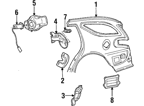 1999 Mercury Sable Fuel Door Diagram