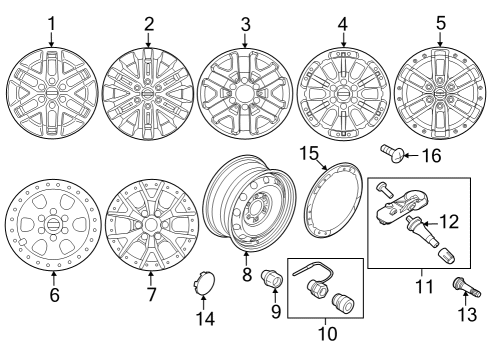 2022 Ford F-150 Wheels Diagram 5 - Thumbnail