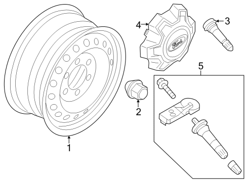 2023 Ford Bronco Wheels Diagram 1 - Thumbnail