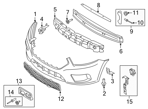 2016 Ford Special Service Police Sedan Front Bumper Diagram