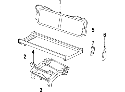 2000 Lincoln Navigator Rear Seat Components Diagram 1 - Thumbnail