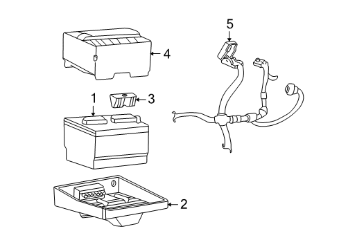 2005 Lincoln Aviator Cable Assembly Diagram for 5C5Z-14300-AA