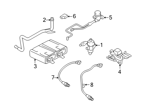 2002 Ford Escape Emission Components Diagram 1 - Thumbnail