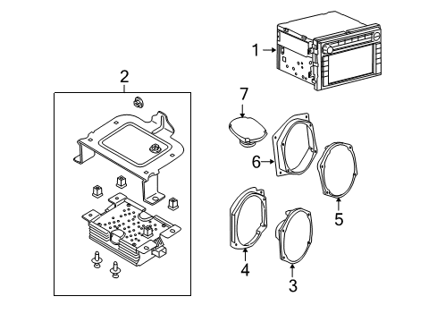 2009 Ford Taurus Speaker Assembly Diagram for 8G1Z-18808-AA