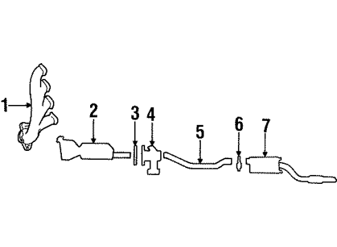 2002 Mercury Grand Marquis Exhaust Components Diagram