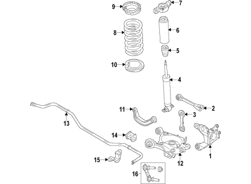 2015 Ford Mustang Insulator Assembly Diagram for FR3Z-5493-A