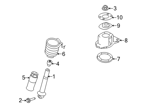 2009 Mercury Sable Struts & Components - Rear Diagram