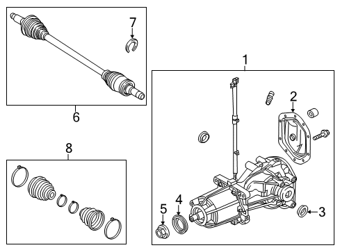 2012 Ford Fusion Axle & Differential - Rear Diagram