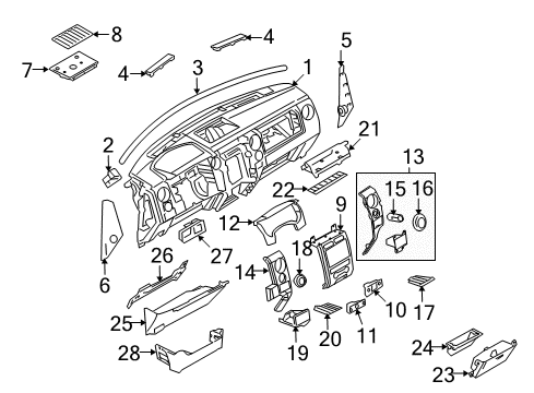 2009 Ford F-150 Cover Assembly Diagram for 9L3Z-1504459-AD