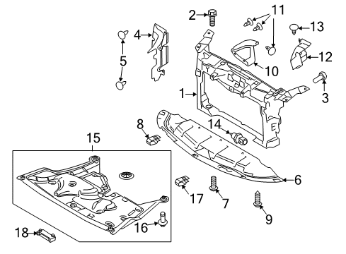 2011 Lincoln MKS Radiator Support Diagram