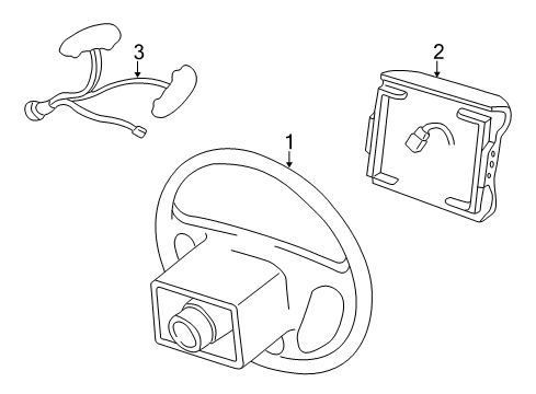 2007 Mercury Monterey Steering Wheel Assembly Diagram for 5F2Z-3600-GC