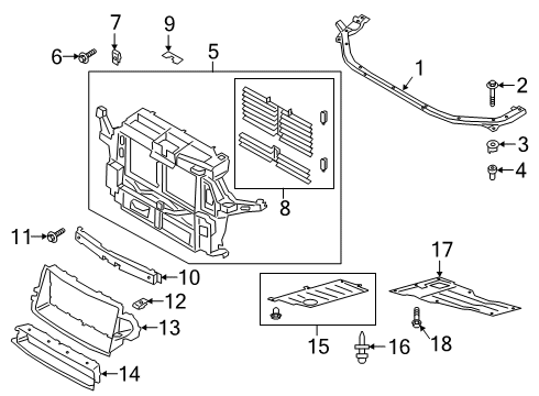 2021 Ford Police Interceptor Utility Radiator Support Diagram