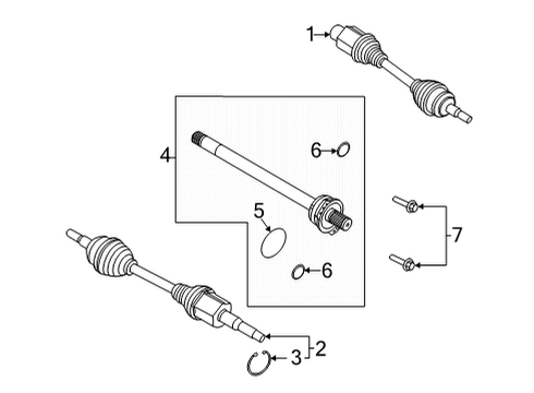 2023 Ford Maverick Drive Axles - Front  Diagram 2 - Thumbnail