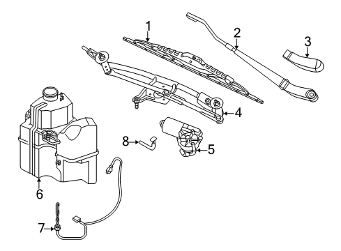 2005 Ford Freestyle Reservoir - Windshield Washer Diagram for 5F9Z-17618-BA