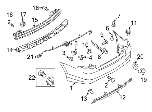 2010 Mercury Milan Rear Bumper Diagram