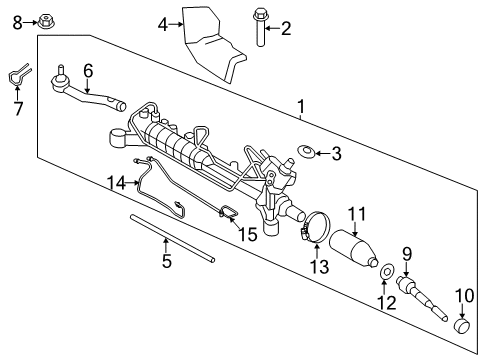 2012 Ford Edge Steering Column & Wheel, Steering Gear & Linkage Diagram 3 - Thumbnail