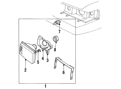 1991 Lincoln Mark VII Bulbs Diagram