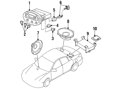 1999 Mercury Tracer A/C & Heater Control Units Diagram