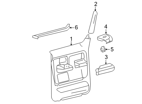 2005 Ford F-150 Door & Components Diagram