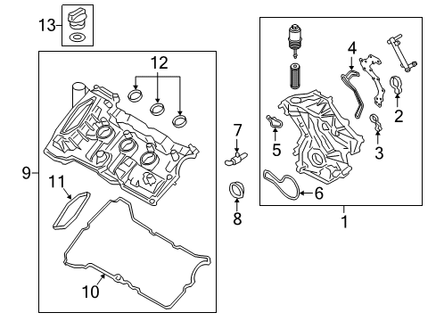 2018 Lincoln Continental Valve & Timing Covers Diagram