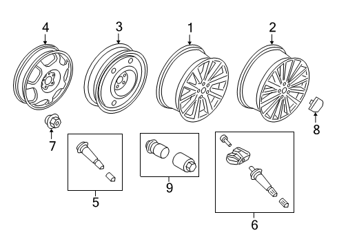 2020 Lincoln Continental Wheels Diagram 1 - Thumbnail