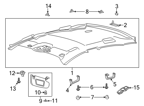 2020 Lincoln MKZ Interior Trim - Roof Diagram