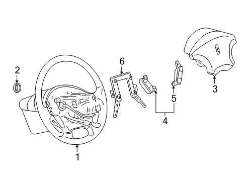 2005 Lincoln LS Actuator Assembly Diagram for XW4Z-9A825-BA