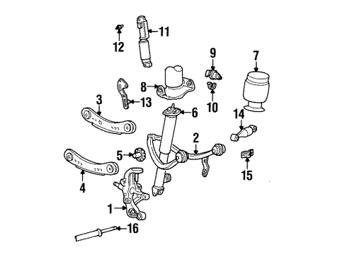 2002 Lincoln Continental Kit - Shock Absorber Diagram for 9U2Z-18125-B