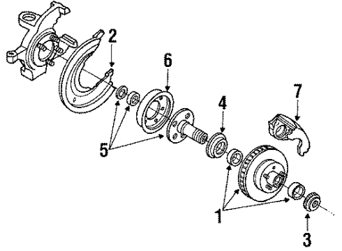 1992 Ford Ranger Front Brakes Diagram 2 - Thumbnail