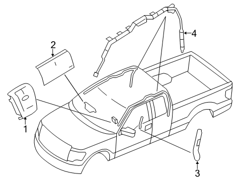 2012 Ford F-150 Air Bag Components Diagram