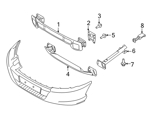 2019 Ford Transit-250 Front Bumper Diagram