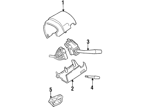 2000 Mercury Villager Switch Assembly Diagram for YF5Z-11654-AAB