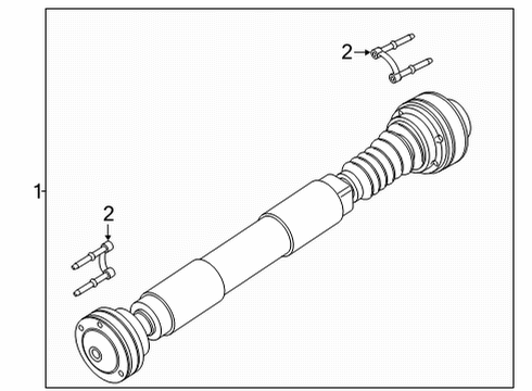 2021 Ford Bronco Drive Shaft - Front Diagram