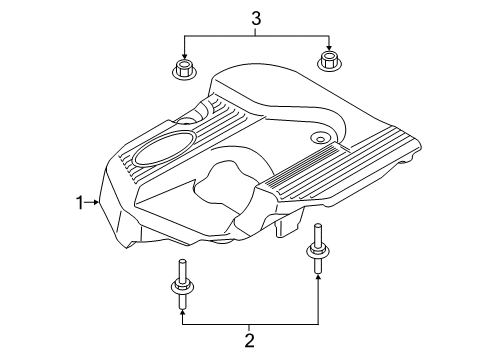 2020 Ford Ranger Engine Appearance Cover Diagram