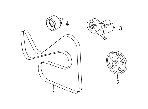 2005 Mercury Mariner Belts & Pulleys Diagram