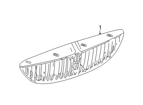 2005 Lincoln LS Grille Assembly - Radiator Diagram for 6W4Z-8200-AAA