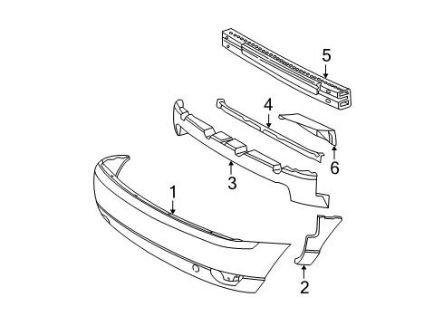 2000 Ford Focus Rear Bumper Diagram 1 - Thumbnail