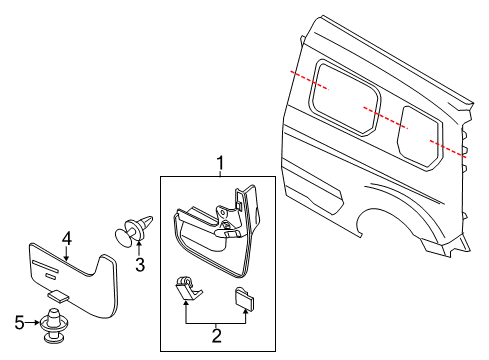 2014 Ford Transit Connect Exterior Trim - Side Panel Diagram 8 - Thumbnail