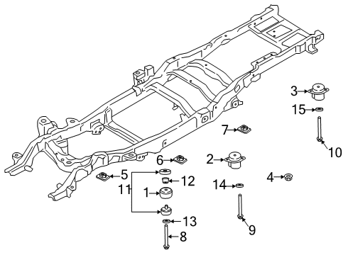 2022 Ford F-350 Super Duty Frame & Components Diagram 2 - Thumbnail