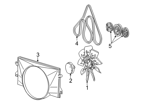 1995 Ford E-350 Econoline Belts & Pulleys Diagram