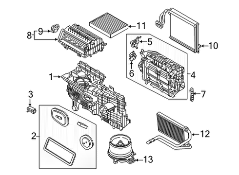 2023 Ford Bronco Sport A/C & Heater Control Units Diagram